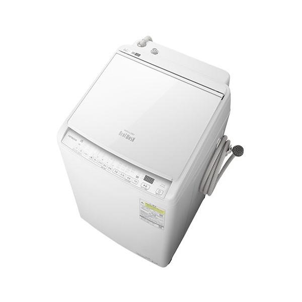 洗濯機 縦型 8.0kg 洗濯乾燥機 日立 ビートウォッシュ BW-DV80J(W) ホワイト 乾燥...