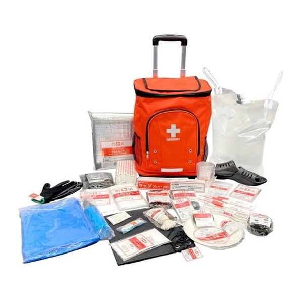 山善 YKB-30R YZ リュック&amp;キャリー型防災バッグ メーカー直送