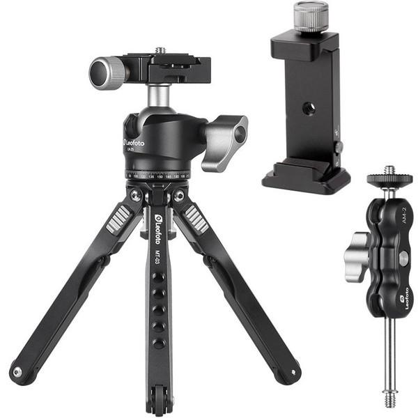 Leofoto MT-03+LH-25+AM-2+PC-90II ミニ三脚キット