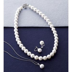カンサイセレクション 花珠貝パール 3点セット グレー 29003G : XPRICE
