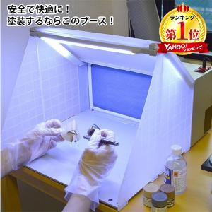 サンコー LEDライト付パワフルファン塗装ブース プラモデル フィギュア エアブラシ ラッカー 照明 ライト おすすめ 塗装 DIY 排気 安全 THANKO BRUSHBT4