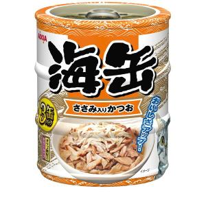 海缶ミニ ささみ入りかつお ( 3缶入×24セット(1缶60g) )/ 海缶シリーズ