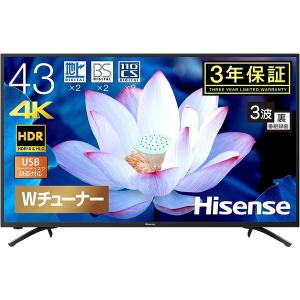 テレビ 43型 ハイセンス Hisense 43インチ 43F68E F68Eシリーズ 地上・BS・110度CSデジタル 4K対応
