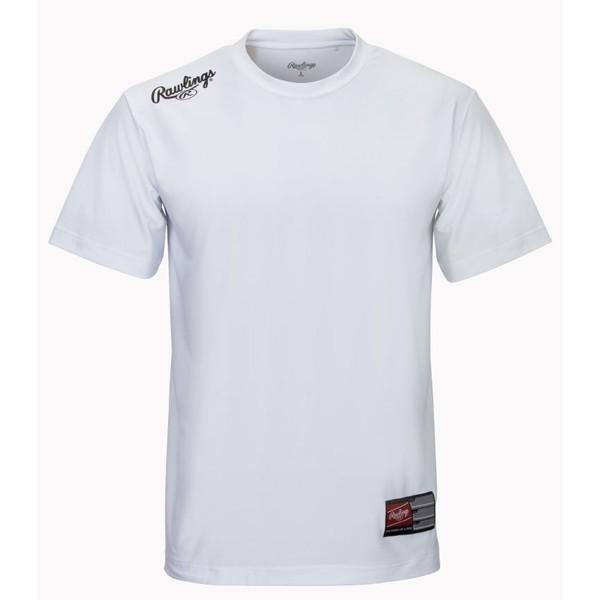 Rawlings ローリングス 野球 シャツ 超伸 プレーヤーTシャツ ホワイト/ブラック AST1...