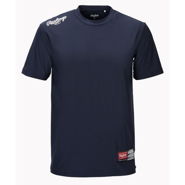 Rawlings ローリングス 野球 シャツ 超伸 プレーヤーTシャツ ネイビー/ホワイト AST1...