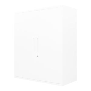 法人限定 Netforce FH-R-2-W-WH ホワイト 両開き書庫 3段 鍵付き スチール製 (幅900×奥行400mm) メーカー直送