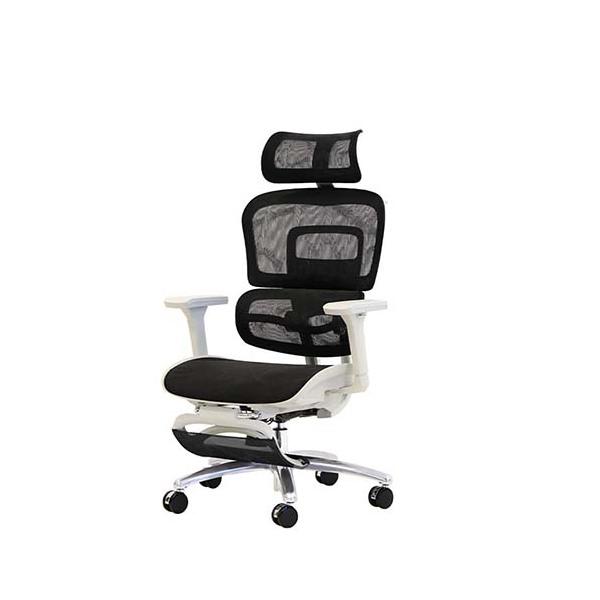 Netforce DP-1HF-W-BK ブラック ダイナミクスPro オフィスチェア (肘付き・ヘ...