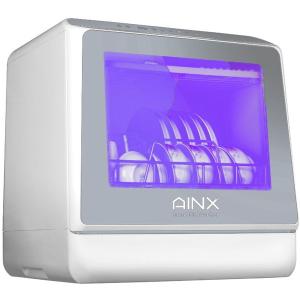 食洗機 工事不要 タンク式 食器洗乾燥機 AINX AX-S7 UV温風乾燥 SmartDishWasher 高温洗浄 75℃ 低温コース｜aprice