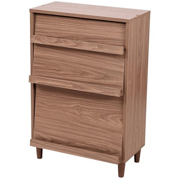 2フラップ扉キャビネット 幅60cm Adatto 6デザイン ブラウン JKプラン FSI-000...