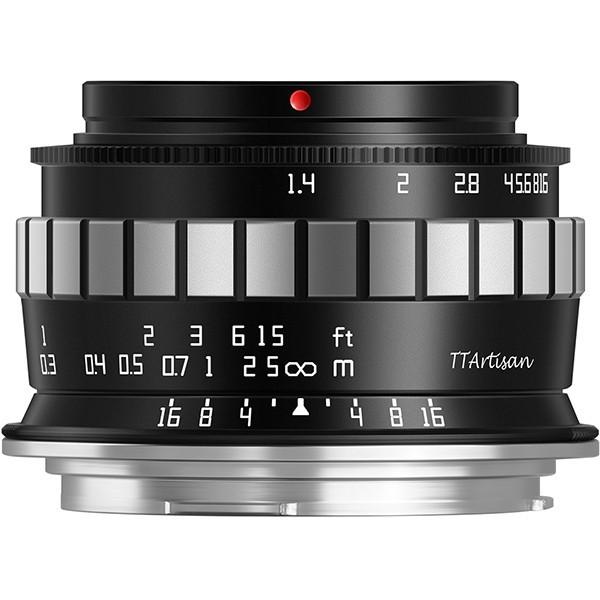 TTArtisan 23mm f/1.4C RF (BS) ブラック×シルバー 単焦点レンズ(キヤノ...