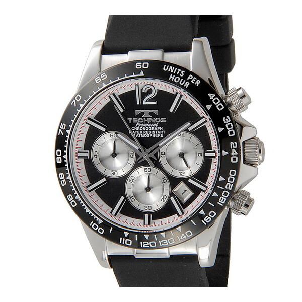 TECHNOS TP0801TB テクノスメンズラバーベルト クォーツ腕時計 (メンズウォッチ)