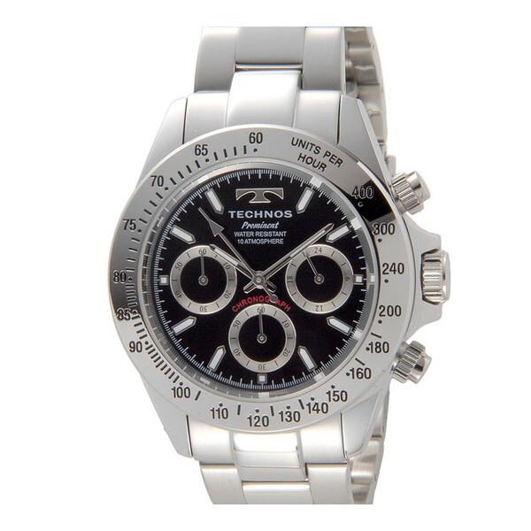 TECHNOS TP0403SB テクノスメンズクロノグラフSSブレス クォーツ腕時計 (メンズウォ...