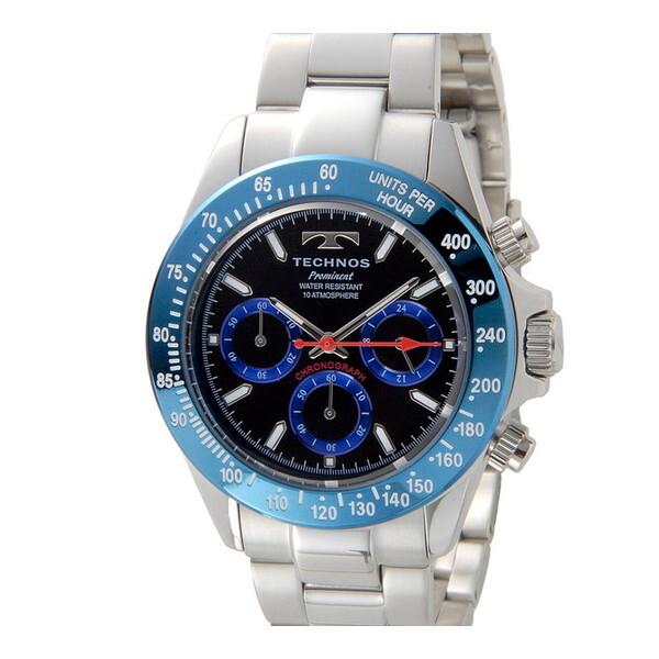 TECHNOS TP0403SN テクノスメンズクロノグラフSSブレス クォーツ腕時計 (メンズウォ...