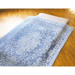 ファミリー ライフ 今治産大判サイズボリュームタオルケットブルー シングル メーカー直送