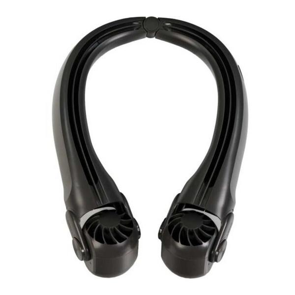 ネッククーラー 扇風機 首かけ扇風機 風量3段階 シズカ ダブルネッククーラー ネックファン 充電式...