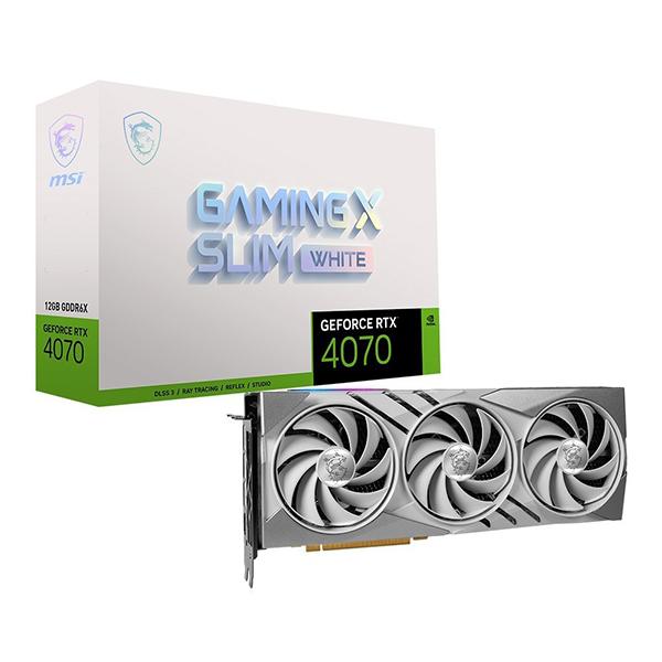 MSI GeForce RTX 4070 GAMING X SLIM WHITE 12G グラフィッ...