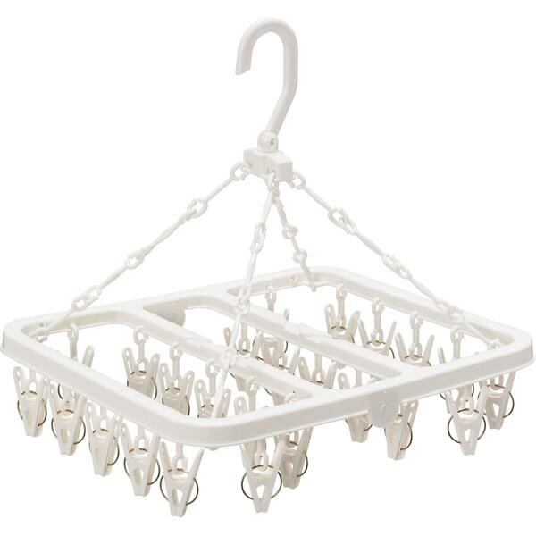 オーエ HOS コンパクトハンガー 24ピンチ ホワイト