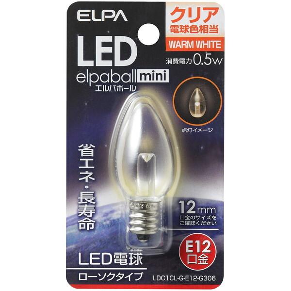 朝日電器 LDC1CL-G-E12-G306 LED電球 ローソク形 E12