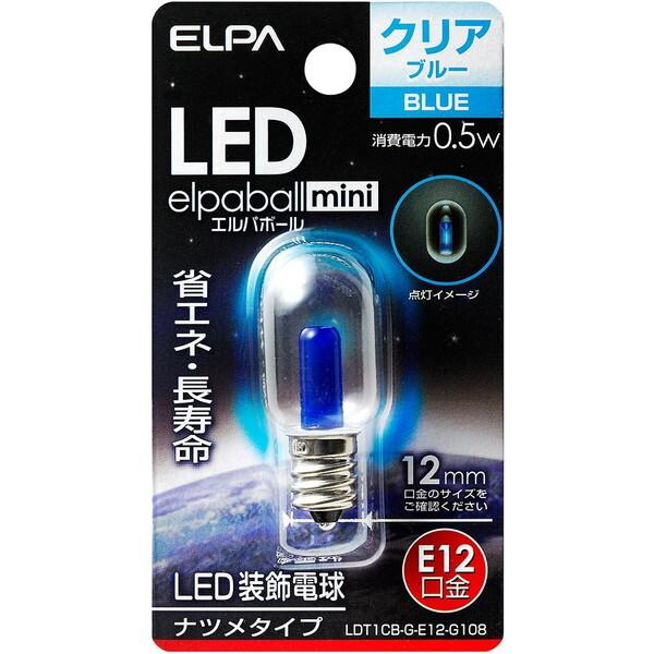 朝日電器 LDT1CB-G-E12-G108 LED電球 ナツメ形 E12