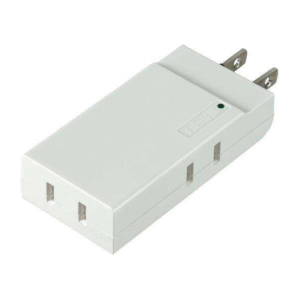 ELPA A-CT003SB(W) ホワイト コンパクトタップ 耐雷 3個口