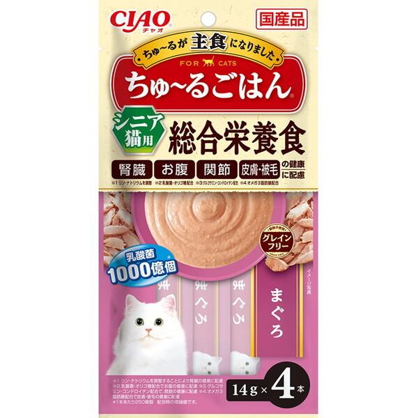 いなばペットフード CIAO ちゅ〜るごはん シニア用 まぐろ 14g×4本