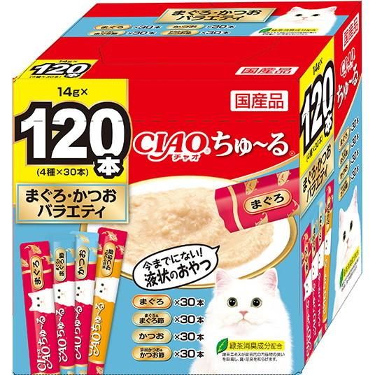 【お得なクーポン配布中】いなばペットフード CIAO ちゅ〜る 120本 まぐろ・かつおバラエティ