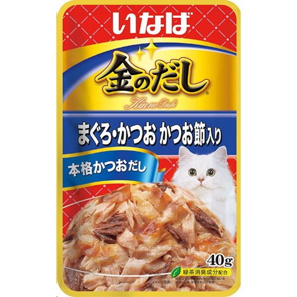 いなばペットフード いなば 金のだしパウチまぐろ・かつお かつお節入り 40g