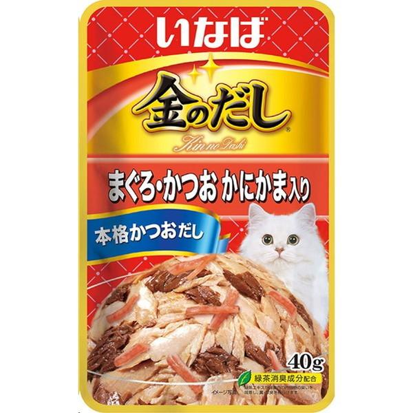 いなばペットフード いなば 金のだしパウチまぐろ・かつお かにかま入り 40g