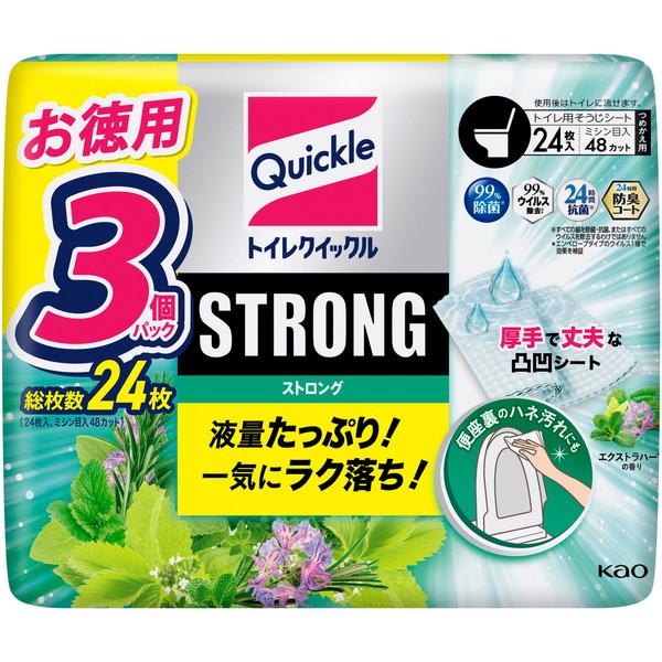 花王 トイレクイックル ストロングハーブ 替え24枚