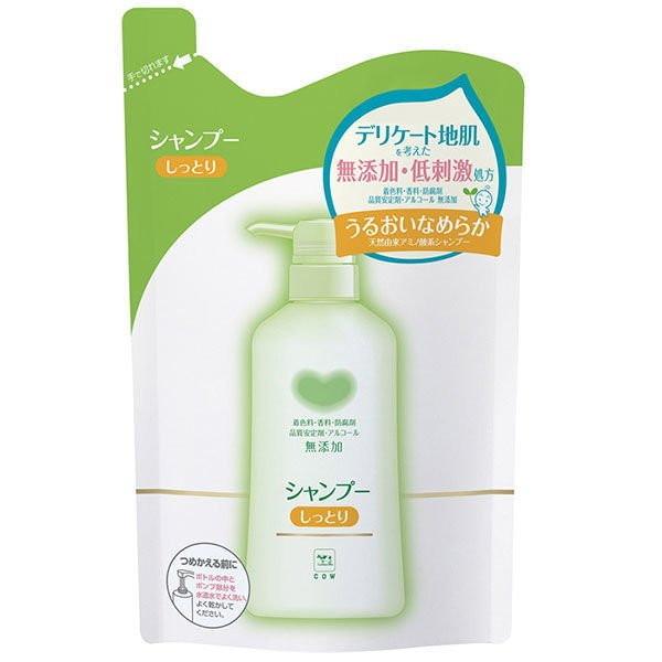 牛乳石鹸 カウブランド 無添加シャンプー しっとりタイプ 詰替用 380ml 低刺激 ノンシリコン ...