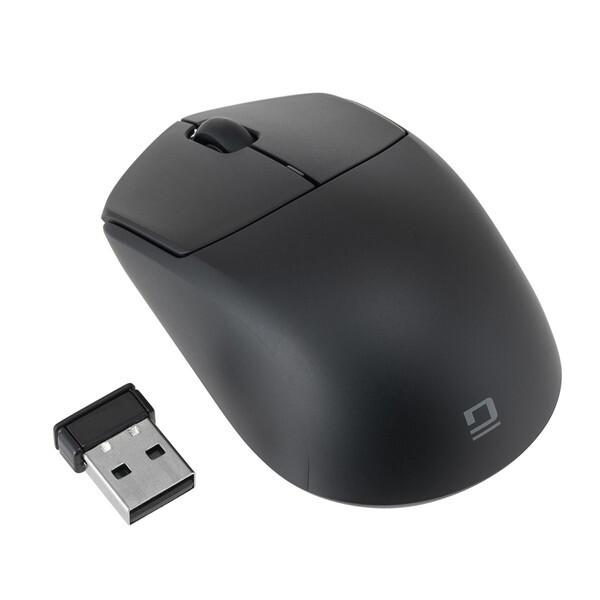 Nakabayashi MUS-RKT249BK ブラック 小型無線静音3ボタンBlueLEDマウス