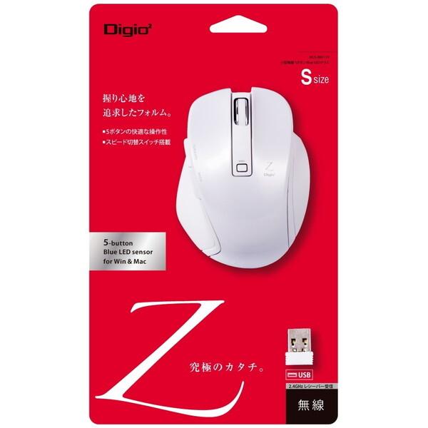 Nakabayashi MUS-RKF119W 小型無線5ボタンBlueLEDマウス ホワイト