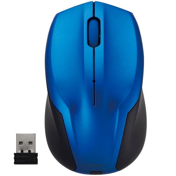 Nakabayashi MUS-RKT125GBL 無線静音3ボタンBlueLEDマウスG/ブルー