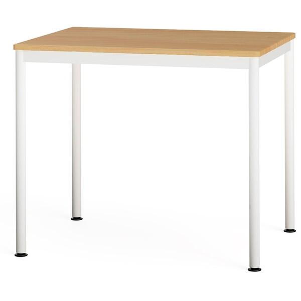 Nakabayashi FDF-8060KMW フラットテーブル80×60cm オーク ホワイト メ...