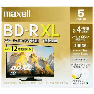 maxell BRV100WPE.5S 録画用ブルーレイディスク BD-R XL(2〜4倍速対応) 720分/3層100GB 5枚｜aprice