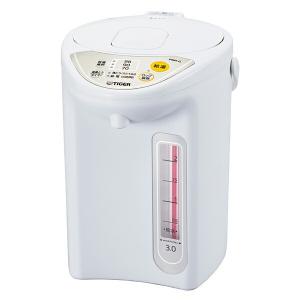 電気ポット タイガー TIGER PDR-G300-WU アーバンホワイト マイコン電動ポット 3.0L 節電 省スチーム 3段階保温｜aprice