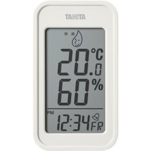 温湿度計 デジタル 電池式 タニタ TT-589-IV アイボリー TANITA 温度 湿度 アラーム音 イラスト表示 時計 メモリー機能｜aprice