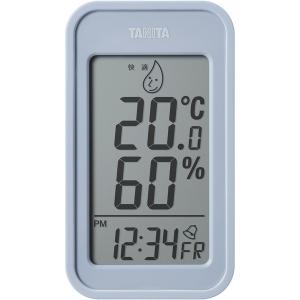 温湿度計 デジタル 電池式 タニタ TT-589-BL ブルーグレー TANITA 温度 湿度 アラーム音 イラスト表示 時計 メモリー機能｜aprice