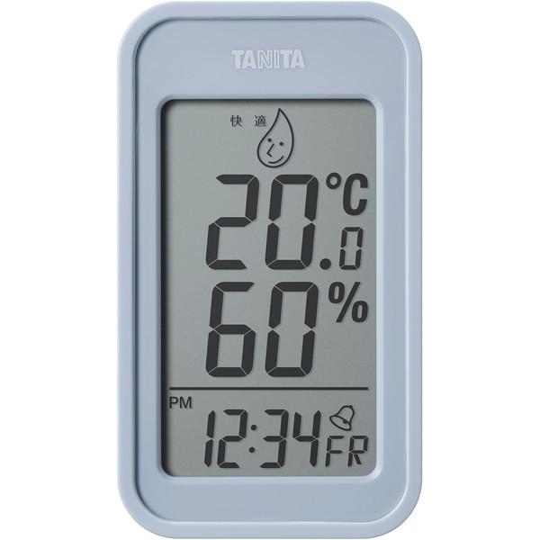 温湿度計 デジタル 電池式 タニタ TT-589-BL ブルーグレー TANITA 温度 湿度 アラ...