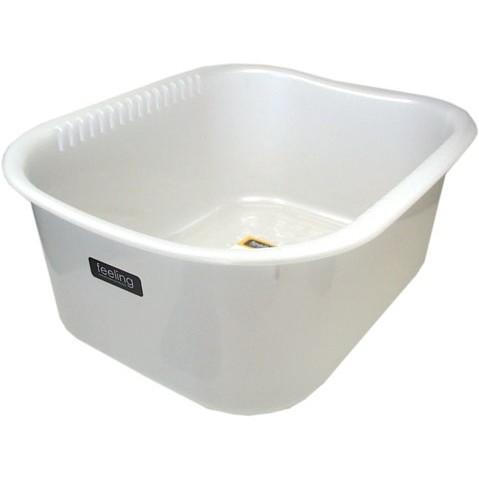 イノマタ化学株式会社 洗い桶 フィーリング 角型 35cm幅 パールホワイト