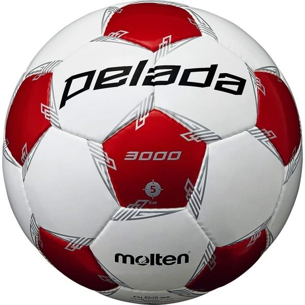 モルテン F5L3000-WR ホワイト×メタリックレッド ペレーダ3000 サッカーボール 5号球