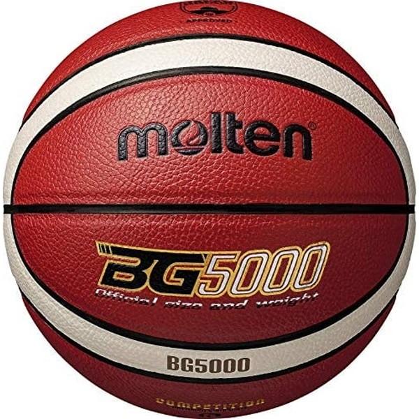 モルテン バスケットボール 5号 検定球 BG5000 FIBA国際試合球 天然皮革 小学生 ミニ ...
