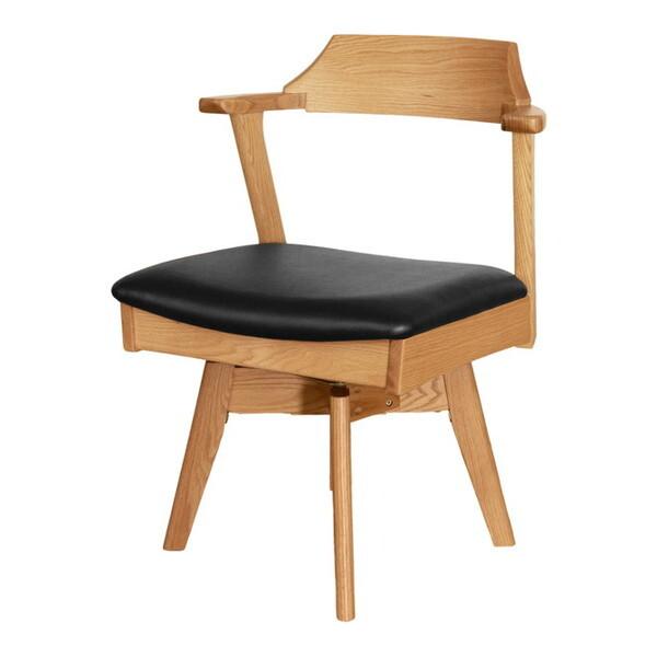 筑波産商 YUME2 109AT 回転式 アームチェア NR/BK メーカー直送