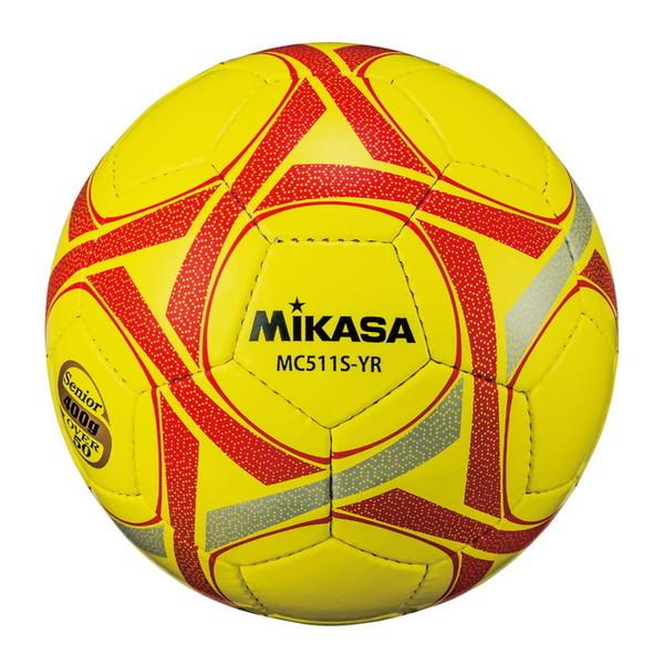 MIKASA MC511S-YR サッカーボール トレーニング 5号球 400g 手縫い イエロー×...