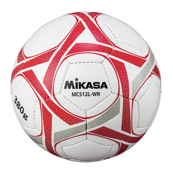 MIKASA MC512L-WR サッカーボール トレーニング 5号球 380g 手縫い ホワイト×...