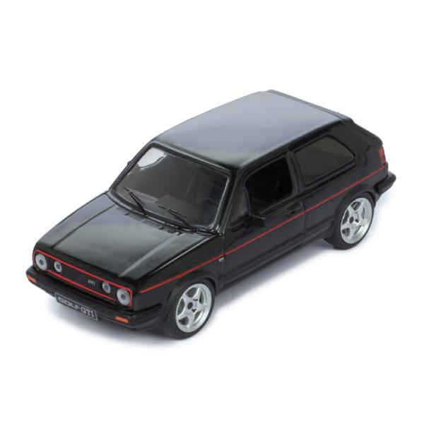 イクソモデル VW ゴルフ GTI (MKII) 1984 メタリックブラック/レッドライン シルバ...