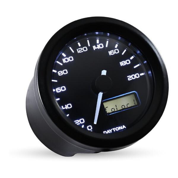 デイトナ D44197 VELONA 電気式 スピードメーター ブラックボディ/3色LED φ48 ...