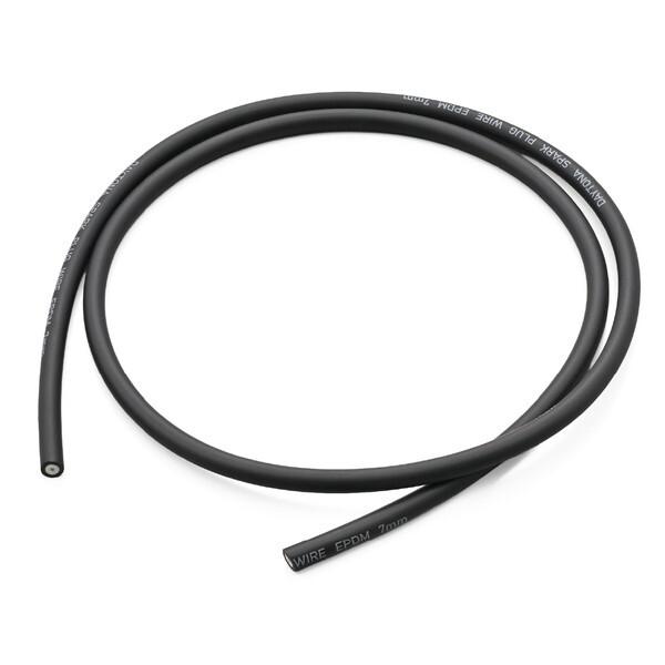 デイトナ D63928 プラグコード 汎用 7mm 1M ブラック