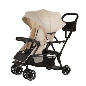 KATOJI ベビーカー 二人でゴー ベージュ 41300 生後4ヶ月〜体重20kgまで 保証期間：1年