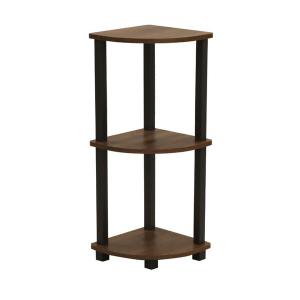 不二貿易（Fuji Boeki） コーナーラック 2段 高さ60cm ブラウン 天然木